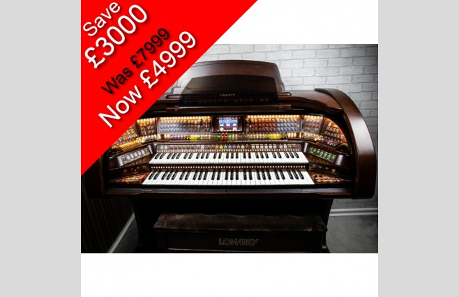 Lowrey Prestige Plus Organ | Satin Mahogany Finish | UK Delivery In Days | Warranty | P/X | Finance Options | Includes Stool, Printed Manuals, Headphones | Used | Serial Number 913-040811 - Image 1